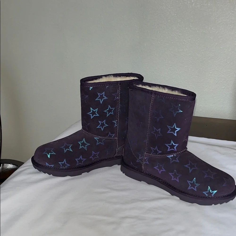 UGG Purple Boots with Star Design